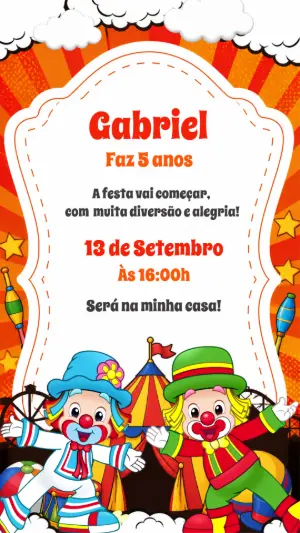 Convite de Aniversário Patati Patatá para Editar Online