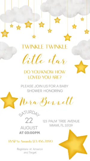 Invito baby shower – Statico – Gley Leobas