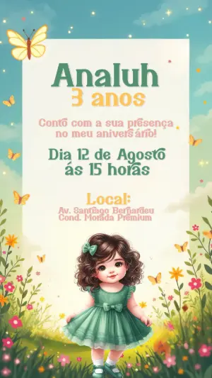 Invitación de cumpleaños Jardín encantado – Estático – CollorGraph Convites