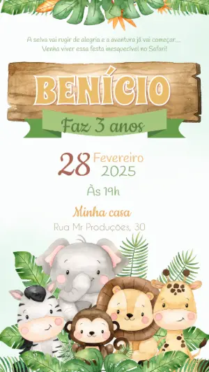 Safari Birthday Invitation – Static – MR Produções