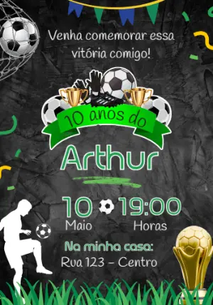Soccer Birthday Invitation – Static – Convites e Artes Digitais