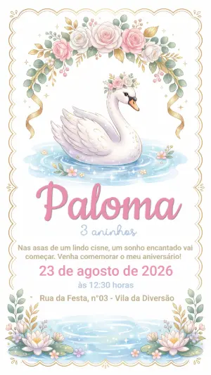 Invitación de cumpleaños Princesas – Estático – Convide aê!