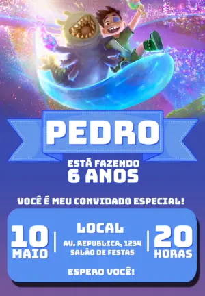 Convite de Aniversário Elio o Filme para Editar Online