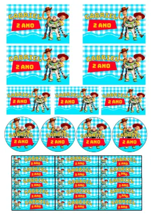 Etiquetas Escolares Toy Story 5 Editáveis para Material Escolar