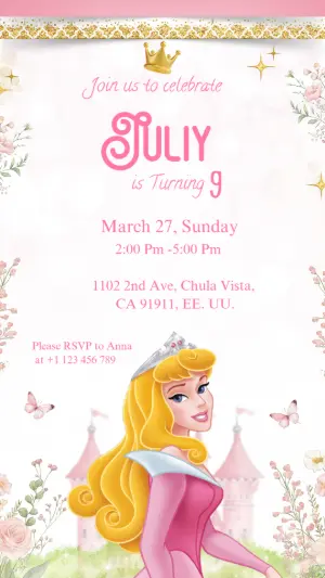 Invitación de cumpleaños Princesas – Estático – Felicity Artes
