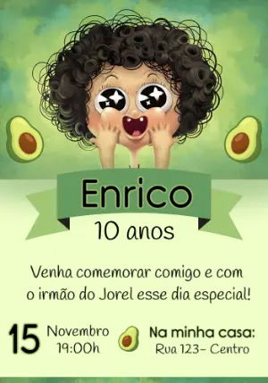 Convite Aniversário Irmão do Jorel