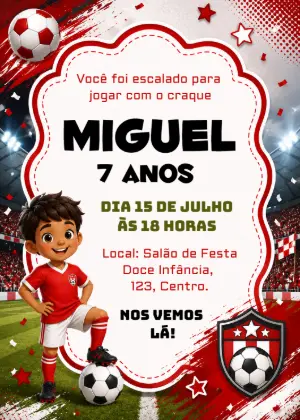 Soccer Birthday Invitation – Static – Idesign Personalizados