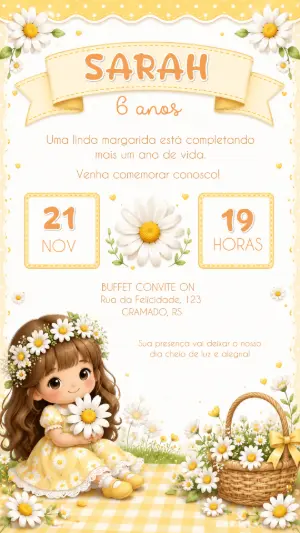 Invitación de cumpleaños Jardín encantado – Estático – Convite On