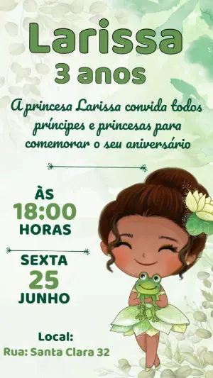 Invitación de cumpleaños Princesas – Estático – Color Art Studio