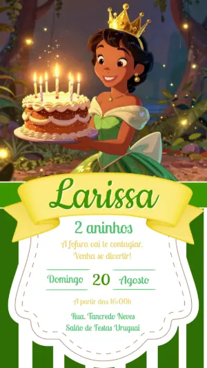 Invitación de cumpleaños Princesas – Estático – CollorGraph Convites