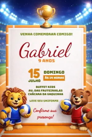 Animals Birthday Invitation – Static – Convite digital - Edite você mesmo