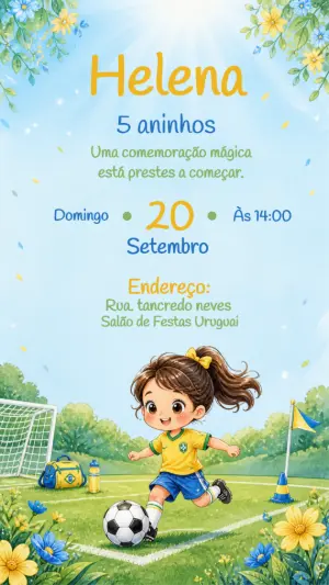 Soccer Birthday Invitation – Static – CollorGraph Convites
