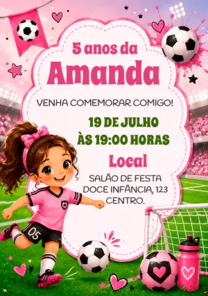 Soccer Birthday Invitation – Static – Idesign Personalizados