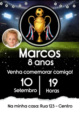 Soccer Birthday Invitation – Static – Convites e Artes Digitais