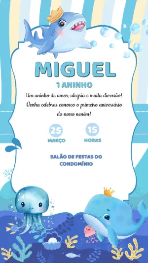 Animals Birthday Invitation – Static – Arte Coelho Digital