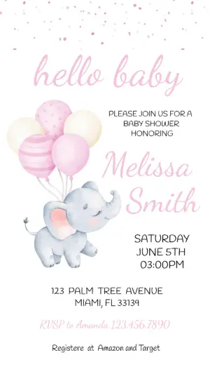Invito baby shower – Statico – Gley Leobas