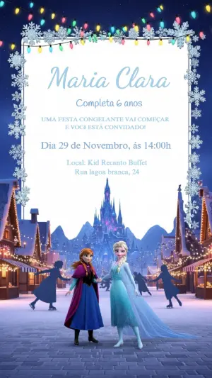Frozen Birthday Invitation – Static – Criativa Sant