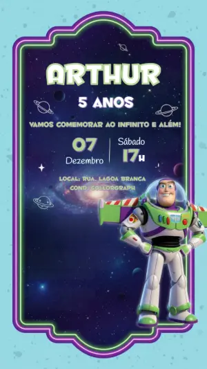 Invitation d'anniversaire Toy Story – Statique – CollorGraph Convites