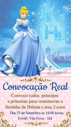 Invitación de cumpleaños Princesas – Estático – Color Art Studio