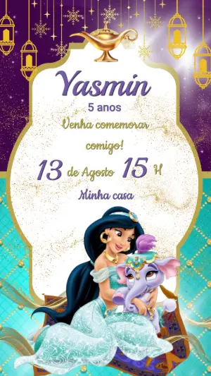 Invito di compleanno Principesse – Statico – Arte Coelho Digital