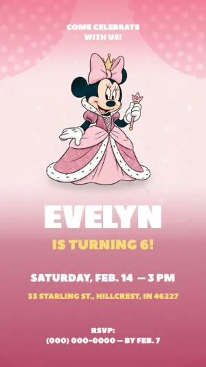 Invitación de cumpleaños Princesas – Estático – Voxalis