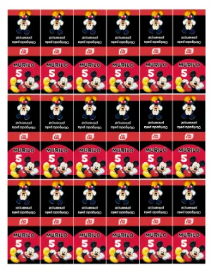 Rótulo TicTac Mickey para Lembrancinha de Aniversário Editável