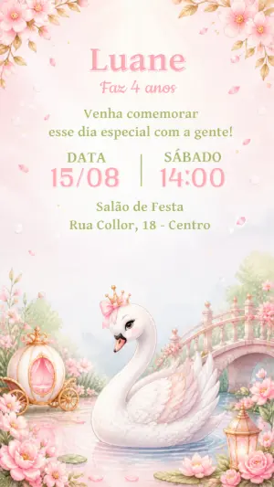 Invitación de cumpleaños Princesas – Estático – CollorGraph EDITOR