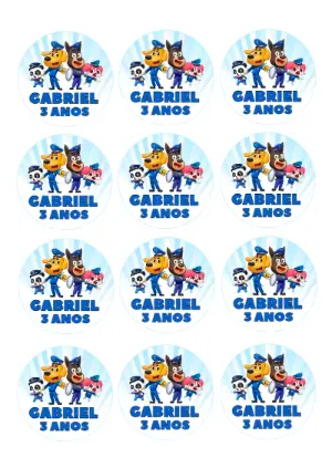 Adesivo de Aniversário Detetive Labrador para Editar Online