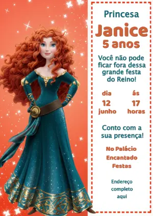 Invitación de cumpleaños Princesas – Estático – Fernando Martins