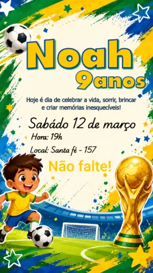 Soccer Birthday Invitation – Static – VM criações