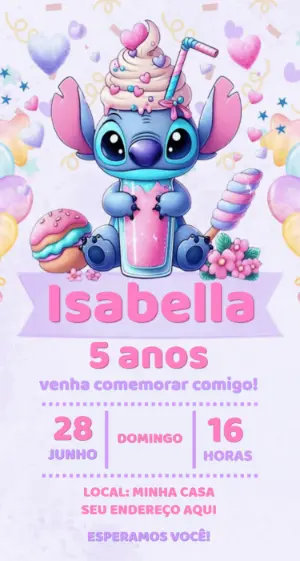 Stitch Birthday Invitation – Static – Fernando Martins
