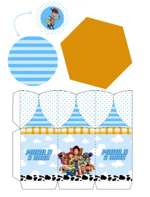 Centro de Mesa Toy Story para Aniversário Infantil Editável