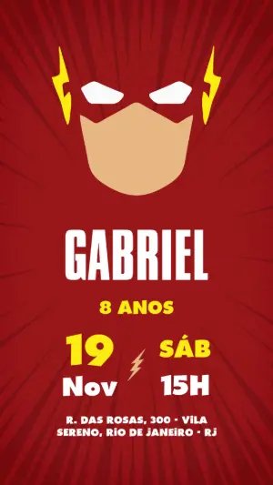 Convite de Aniversário do Flash Editável Online