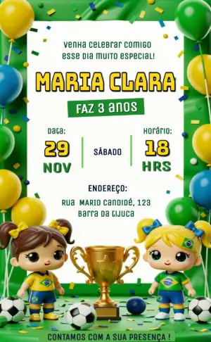 Soccer Birthday Invitation – Static – PrestigioMkt