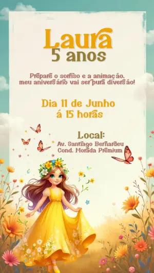 Invitación de cumpleaños Jardín encantado – Estático – CollorGraph Convites