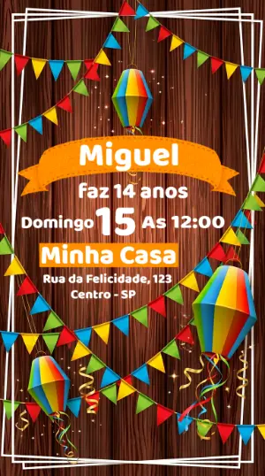 Festa-Junina-Einladung – Statisch – Wolf Designer