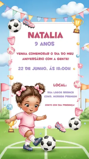 Soccer Birthday Invitation – Static – CollorGraph Convites