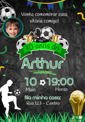 Soccer Birthday Invitation – Static – Convites e Artes Digitais