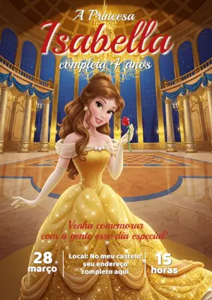 Invitación de cumpleaños Princesas – Estático – Fernando Martins