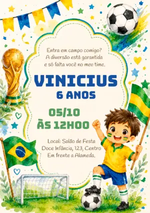 Soccer Birthday Invitation – Static – Idesign Personalizados