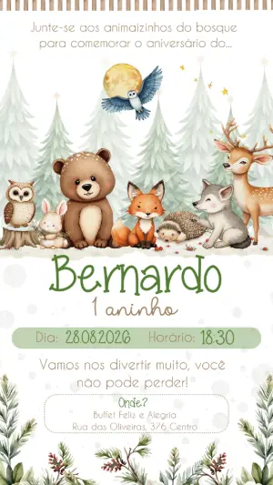 Animals Birthday Invitation – Static – Felicity Artes