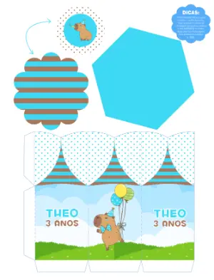 Centro de Mesa Capivara para Festa Infantil