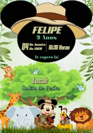 Safari Birthday Invitation – Static – Alexsandra Mello
