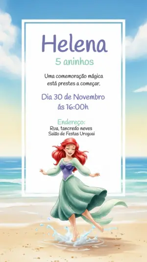 Invitación de cumpleaños Princesas – Estático – CollorGraph Convites