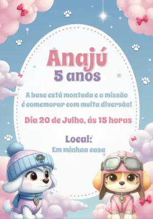 Invito di compleanno Paw Patrol – Statico – CollorGraph Convites