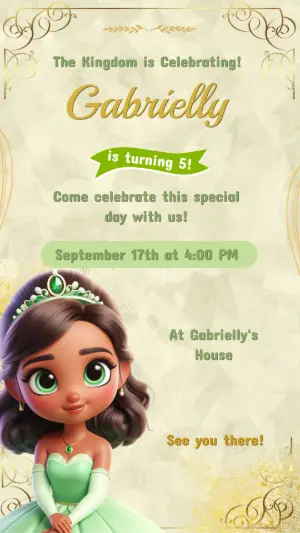 Invitación de cumpleaños Princesas – Estático – Arte Coelho Digital