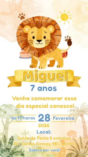 Safari Birthday Invitation – Static – CollorGraph EDITOR