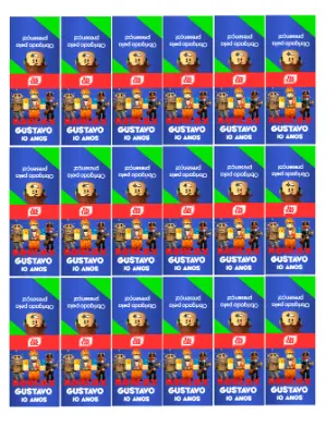 Rótulo Editável para Lembrancinha Tic Tac Aniversário Roblox