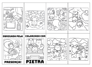 Lembrancinha de Colorir Capivara Editável para Festa