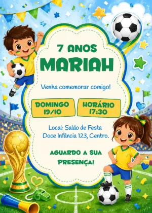 Soccer Birthday Invitation – Static – Idesign Personalizados